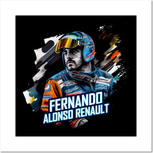 Fernando Alonso Renault Posters and Art